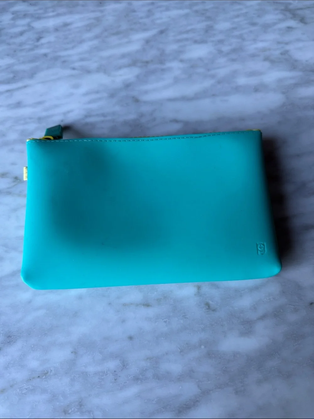 P+ G design rubber Turquoise Silicone Zip Pouch